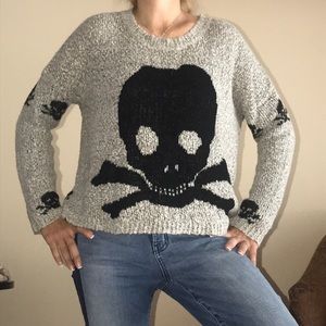 Long Sleeve Skull Sweater